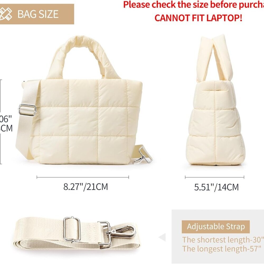 Chic Lightweight Nylon Handbag - Versatile Puffer… - image 4
